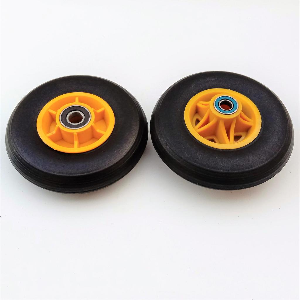 350-4 Silent Swivel Caster with Plastic Spoke and Solid Rubber Wheel for Small Carts