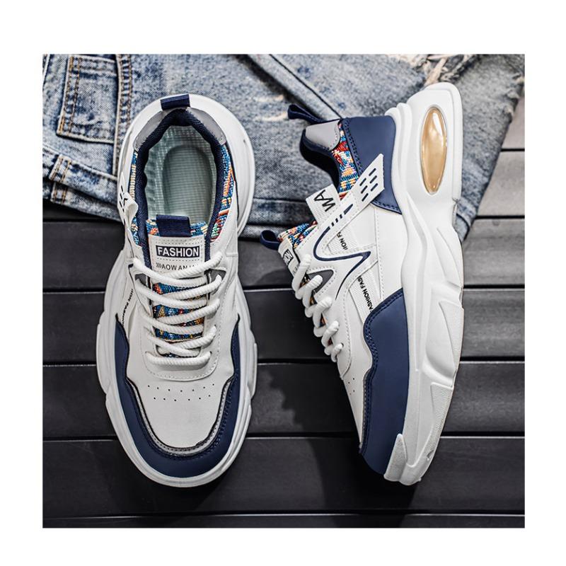 Men's Breathable Autumn Sneakers, Trendy Versatile Thick Sole Casual Running Dad Shoes for Teenagers