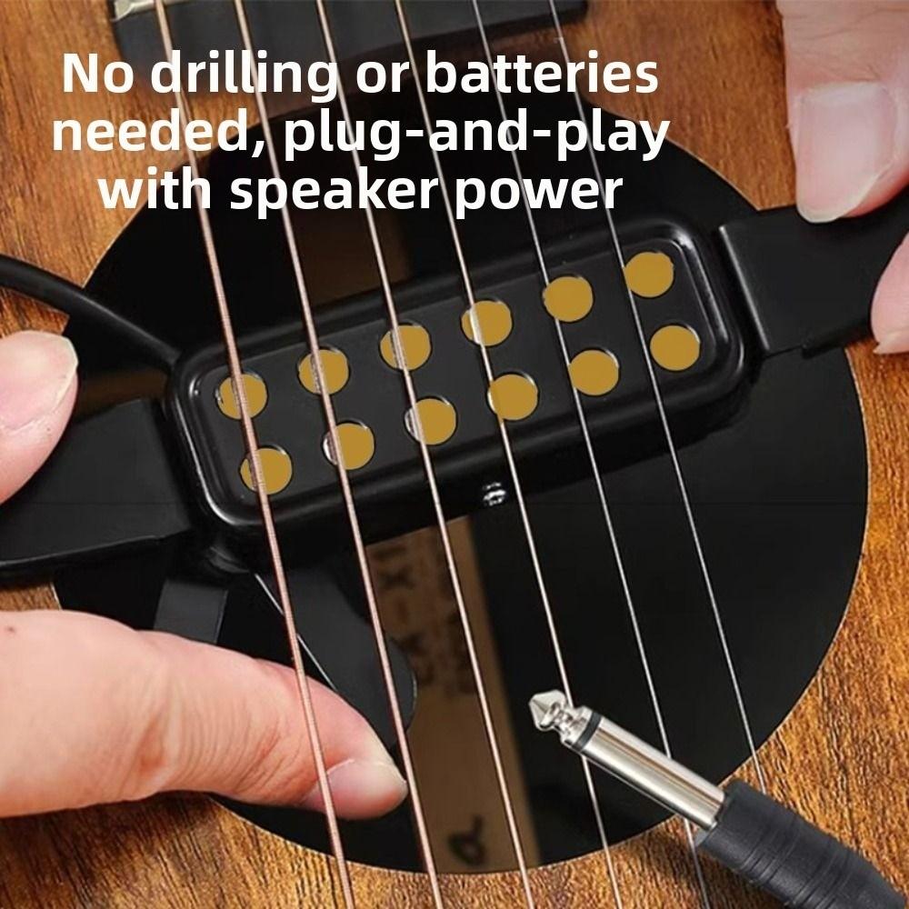 Adjustable Volume Acoustic Guitar Pickup Tone Knobs Soundhole Pickup Guitar Amplifier  Stage Use