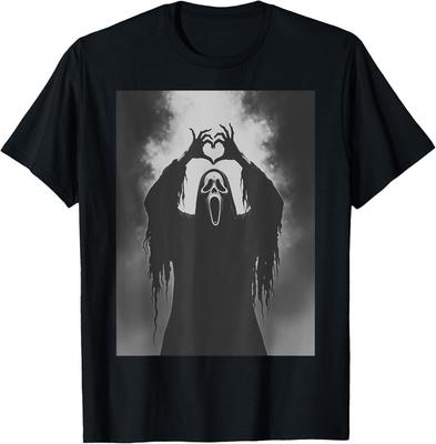 Ghost Heart Hands Scary Face Horror Poster Halloween T-Shirt Unisex T-Shirt