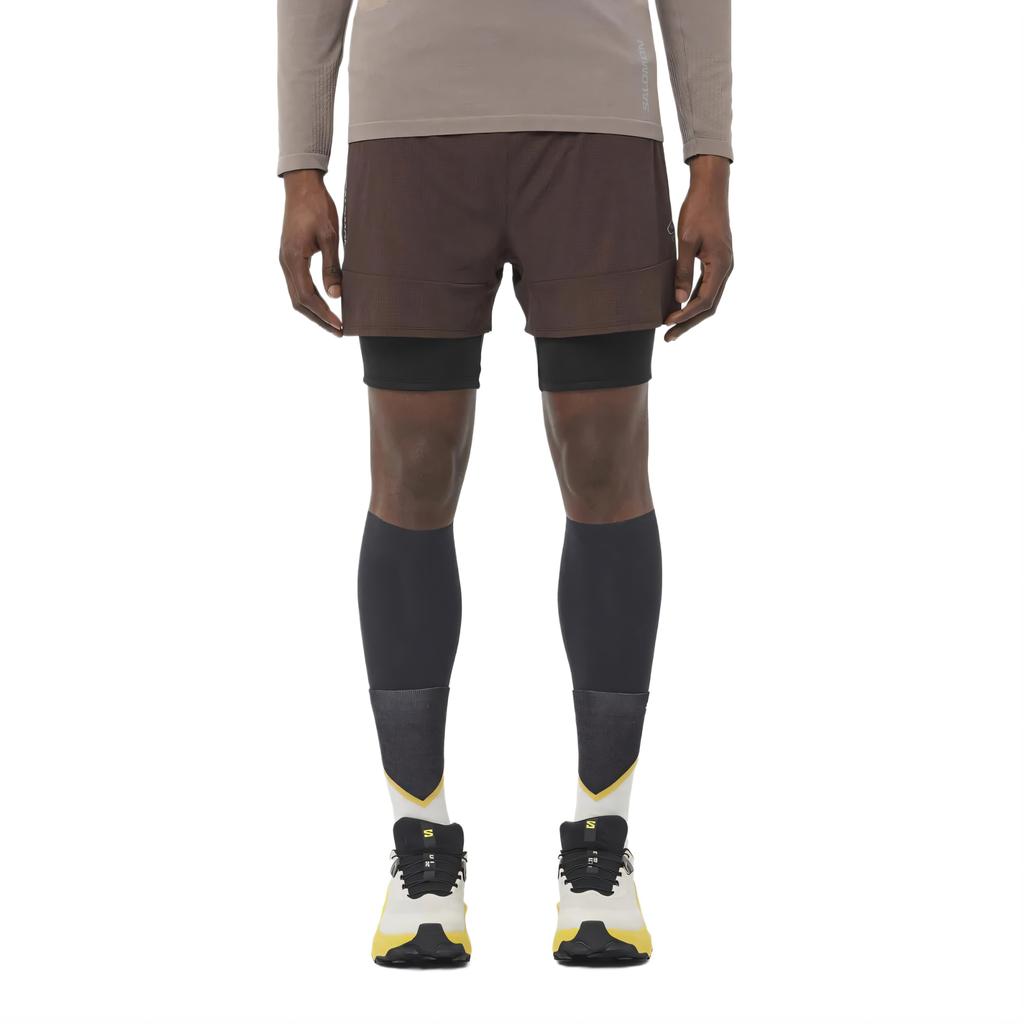 SALOMON Sense Comfortable Lightweight Energetic Two-In-One Sports Shorts Men Shorts C26146