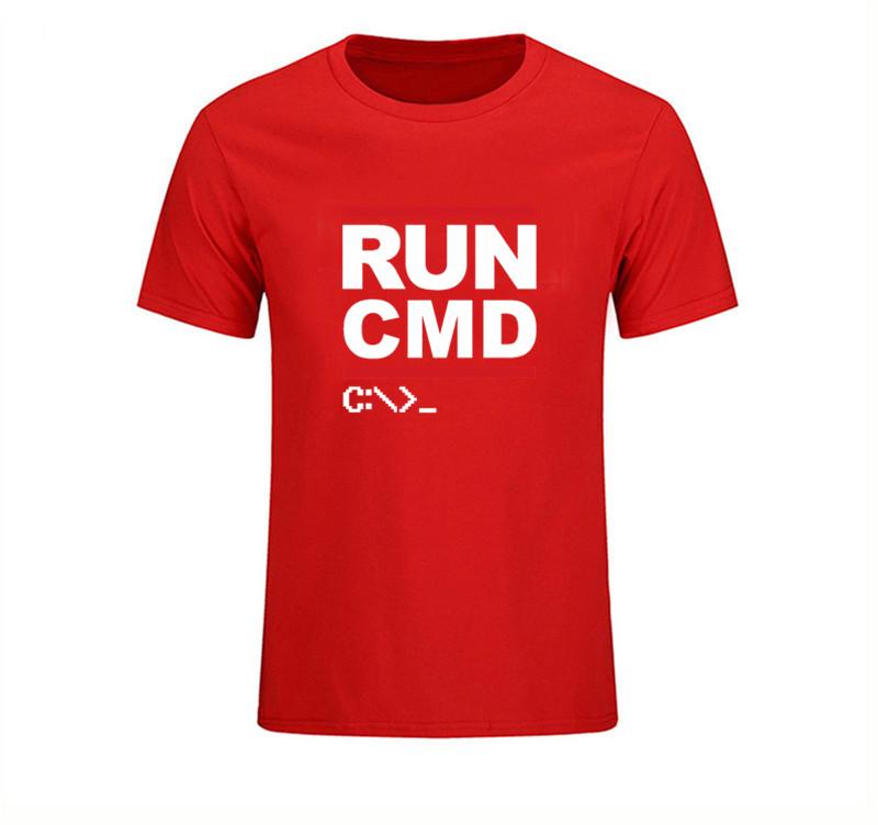 Run Cmd Programmer T Shirt Great Youth Rude T Shirts Round Collar Short Sleeve T Shirts