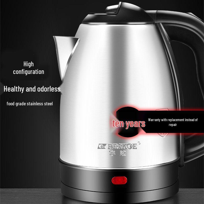 304 Stainless Steel Electric Kettle with Auto Shut-off & Keep Warm Feature