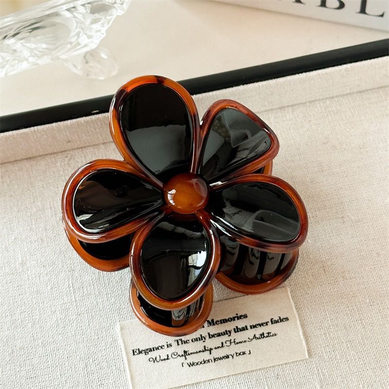 3 Pcs Large Classic Design Hair Claw Clips Flower Acrylic Fashion Headwear Barrette,Sweet Hair Accessories for Women Gift