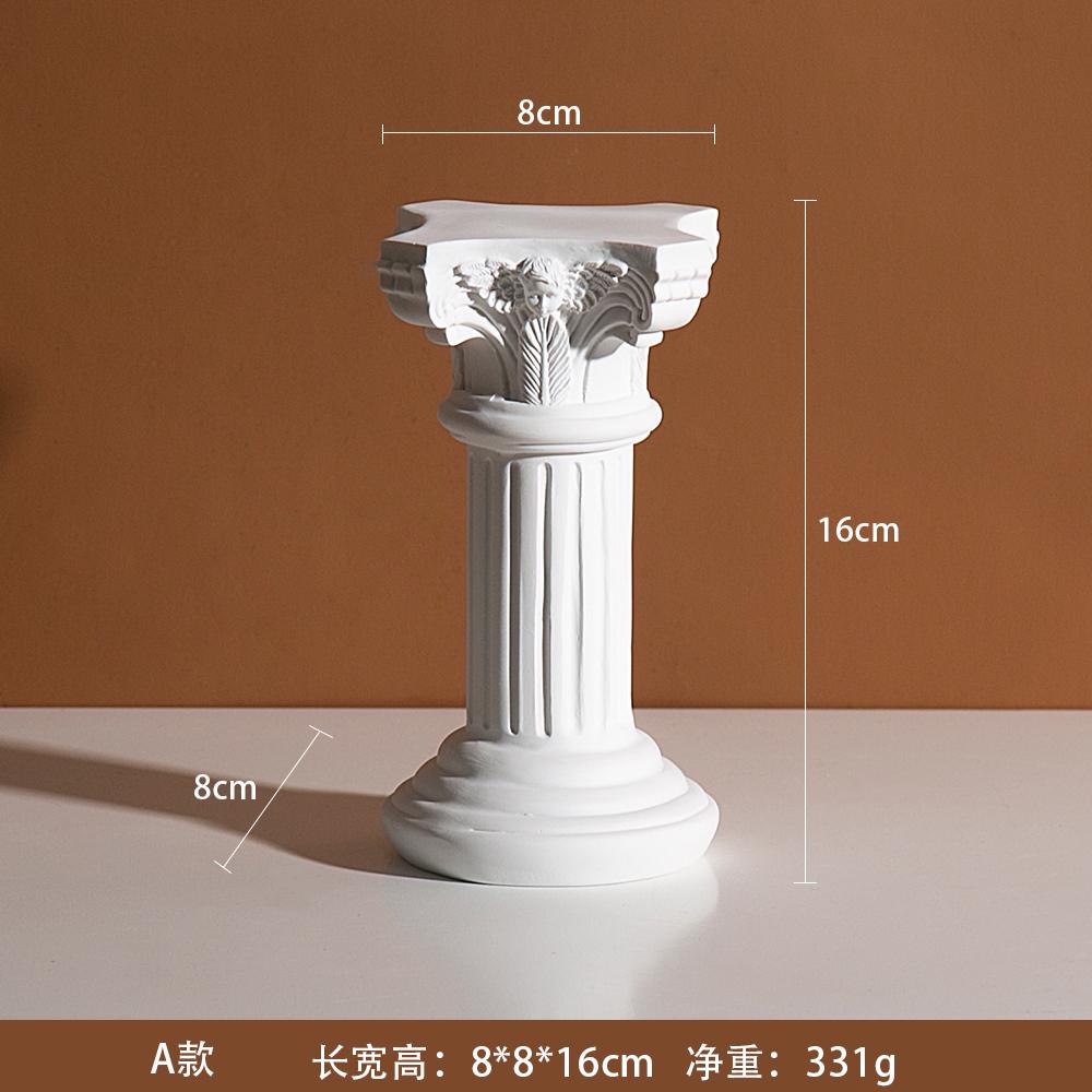 Scandinavian resin Roman column candlestick angel ornaments sculpture window sample room mini shooting props soft decorations