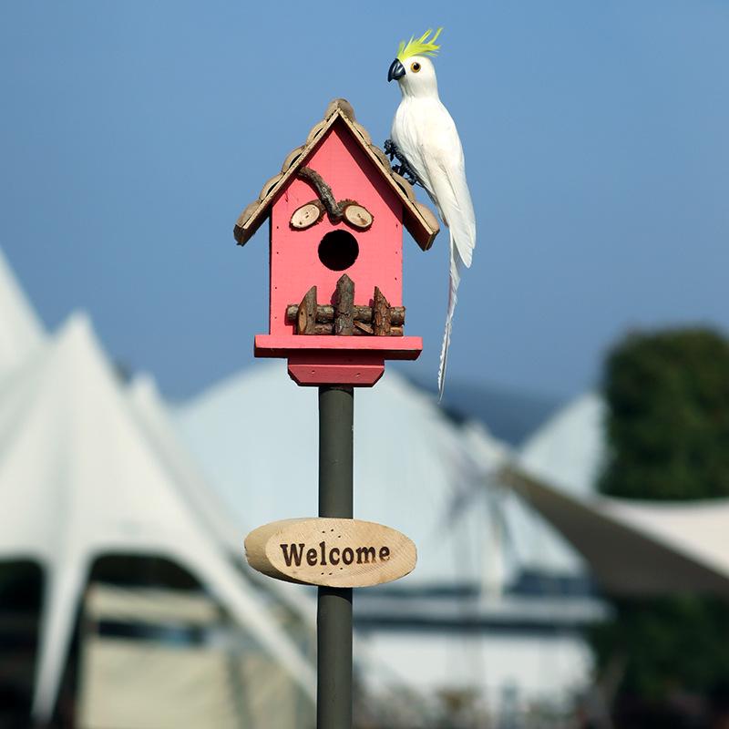 Xianci Outdoor Vogelhaus aus Massivholz: Garten-, Hof- oder Balkondekoration Ornament.