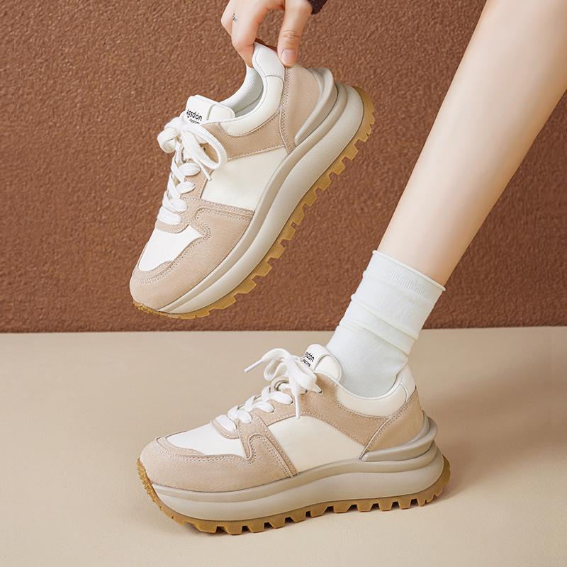 Augustine Forrest Gump shoes women's 2025 autumn new lightweight thick-soled color matching dad shoes casual sports moral training shoes
