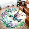 1PC Hummingbird Flowers Office Round Area Rug, Under Office Chairs Bedroom Living Room Home Decor, Carpet for Office -1110114