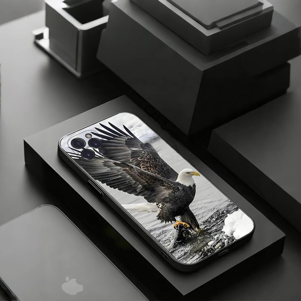 Eagle Cool Animal Phone Case for iPhone 11Pro 13 12 11 Pro Max 16e 17 Air 16 15 14 Plus 11ProMax