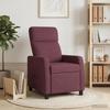 Massage Recliner Chair Purple Fabric