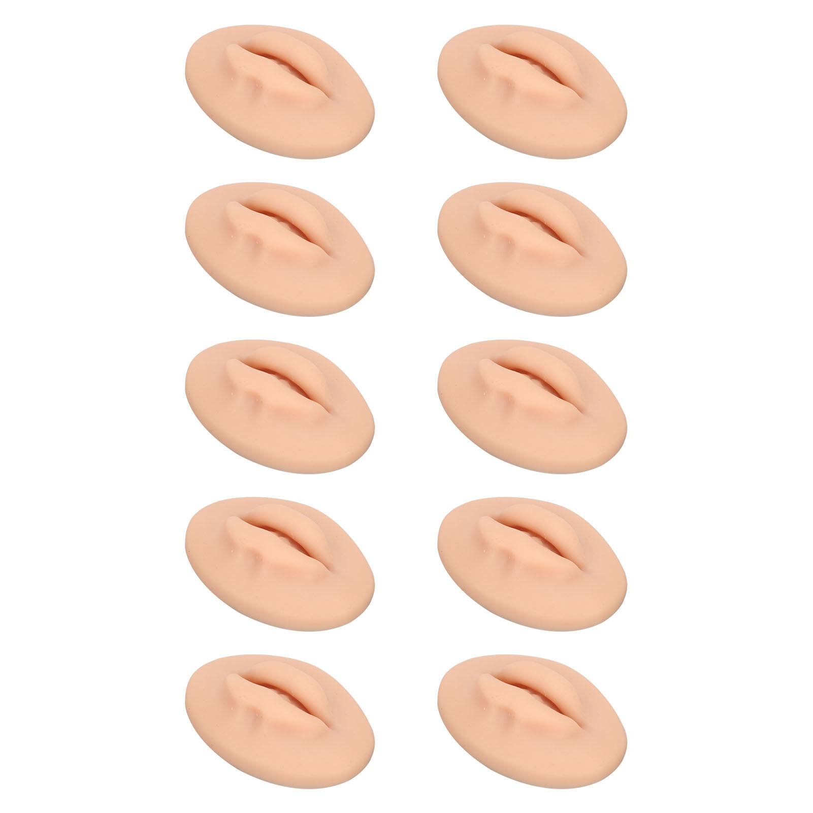 

10шт тренировочные губы открытый рот силиконовые 3D поддельные губы для обучения