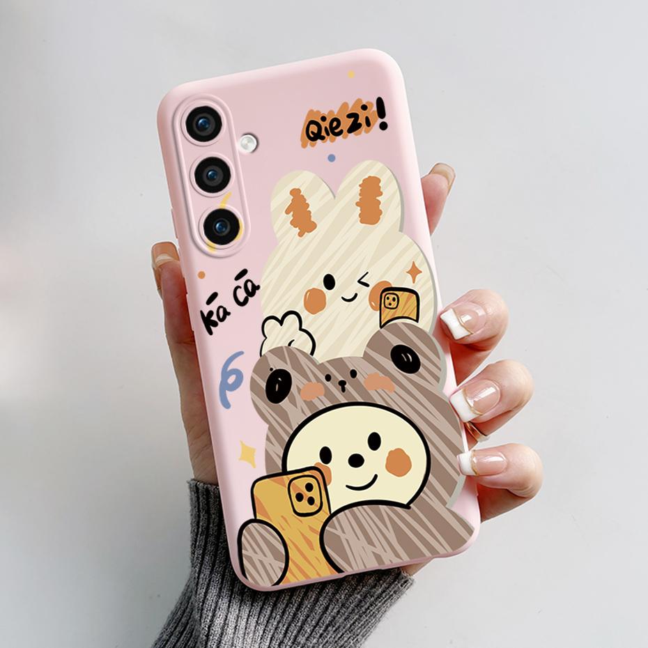 For Samsung Galaxy S23 FE Case S23 Plus Cute Rabbit Panda Painted Soft Silicone Phone Case For Samsung S23 Ultra S 23 S23+ Shell