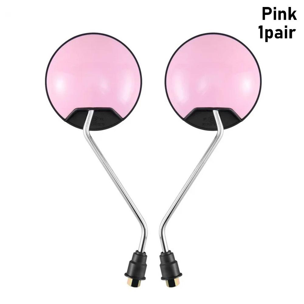 1Pair Universal Electric Bicycle Rearview Mirror Retrofit Convex 8mm Thread Reflective Mirro 360 Degree Rotating Colorful