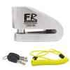 Motorcycle Stainless Steel Disc Lock Fr Security Sra Fr110s - White/black/yellow - Ø 10
