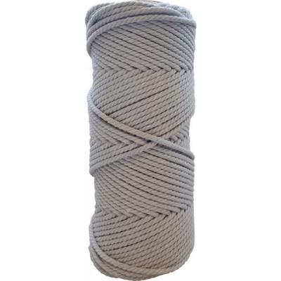 Grey Cotton Rope - ARTEMIO - 60 M X 3 Mm - Braided - Breaking Load 60 Kg