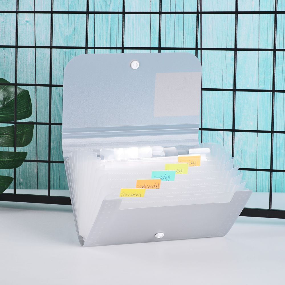 Storage Pockets Paper Organizer File Classify Self Standing Briefcase Document Holder Filing Box