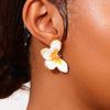 2026 Nieuwe Trendy Roze Kleurverloop Druipolie Bloem Oorbellen Studs voor Vrouwen Temperament Metalen Vlinder Oorbellen Mode Sieraden Cadeaus
