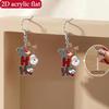 Creative Christmas Fawn & Santa Claus Cartoon Earrings