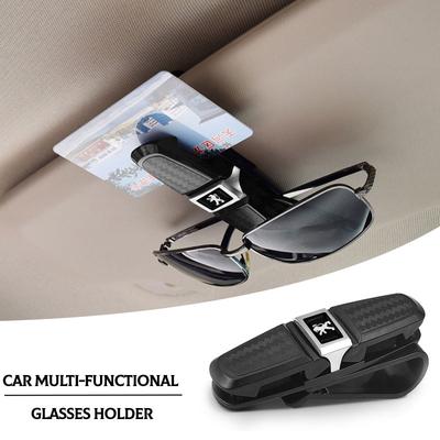 1pcs Car Sun Visor Glasses Box Universal Sunglasses Clip Card For 308 408 508 RCZ 208 3008 2008 206 207 108 406 407 408 206 207 208 306 307