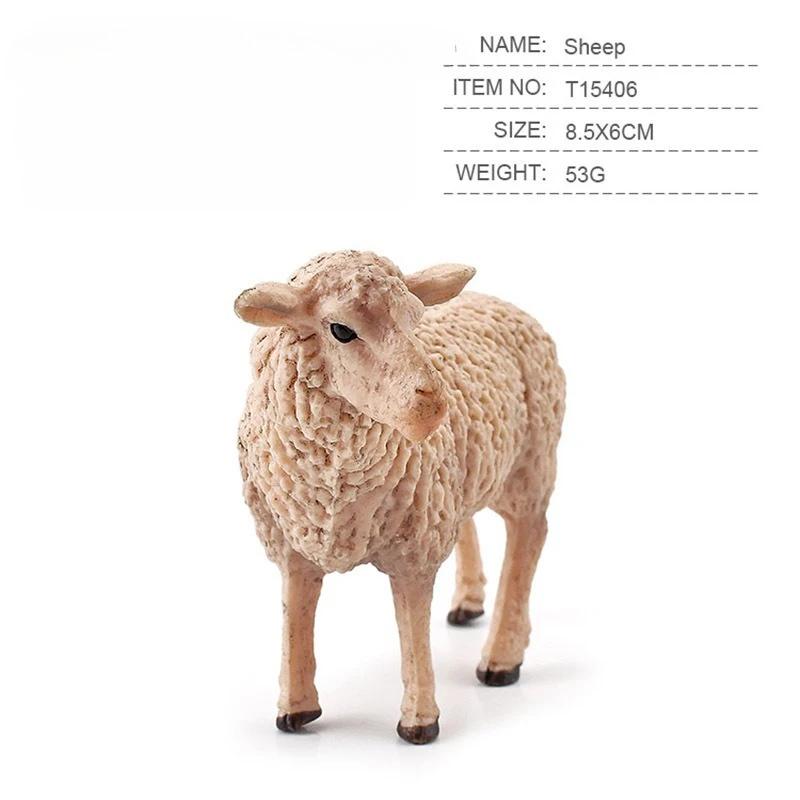 

Creative 1Pcs Home Decoration Crafts Ornament Realistic-Looking Wildlife Model Toy Figures Mini Cute Sheep Models Toys