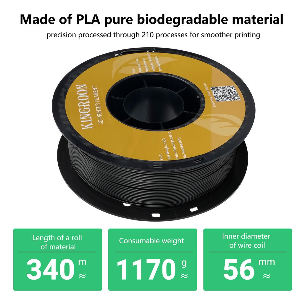 KINGROON 10KG PLA Filament PETG 3D Filament 1.75mm For 3D Printer Filament Bundle Mixed Colors FDM Printing Material Fast Ship