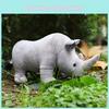 Realistic Rhino Plush Toy For Boys Animal Zoo Stuffed Doll Birthday Gift For Kids Soft And Cuddly