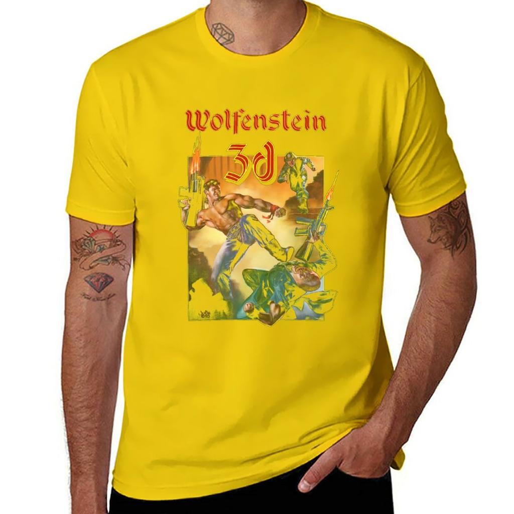 Wolfenstein 3D, Design T-Shirt Sommer Tops Jungen Weiß Kawaii Kleidung Herren T-Shirts