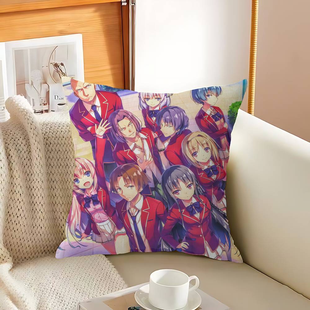

Classroom Of The Elite Anime Pillow Anime Pillow Sofa Bed Head Pillow Cover Cushion Cover 45x45 Cm Fashion 12x12Inch