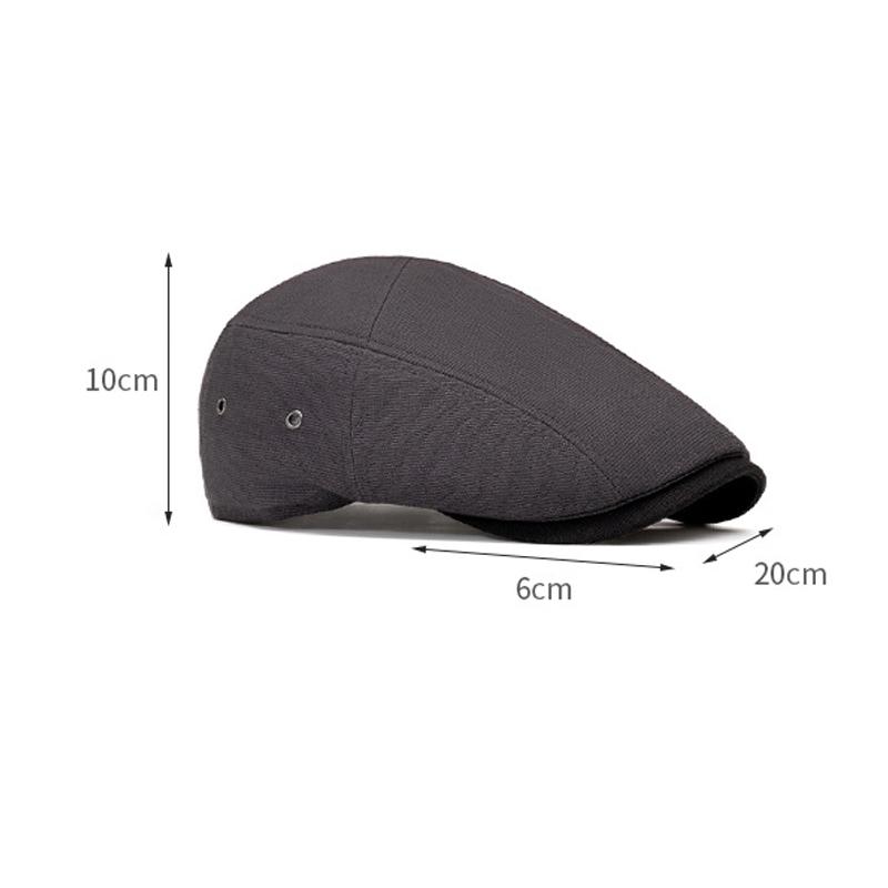 Men's Beret British Retro Summer Breathable Peaked Cap Forward Hat Women's Newspaper Hat