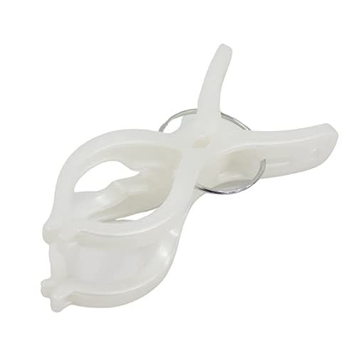 Towa Sangyo Heavy-Duty Neosul Wide Pole Clothespins, White/Blue, Approx. 4.4 X 3.4 X 9cm, Pack of 10