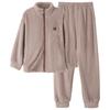 Couple Pajamas Women'S Coral Fleece Autumn And Winter Thickened Fleece Flannel Men'S Winter Warm Loungewear Set