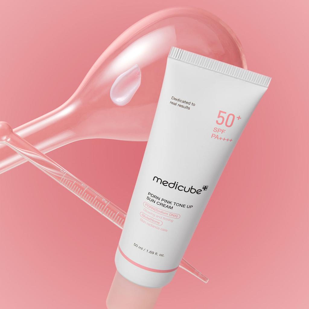 Medicube PDRN Pink Tone-Up Sonnencreme SPF50+, 50ml - Tone-Up UV-Schutzpflege, Koreanisch