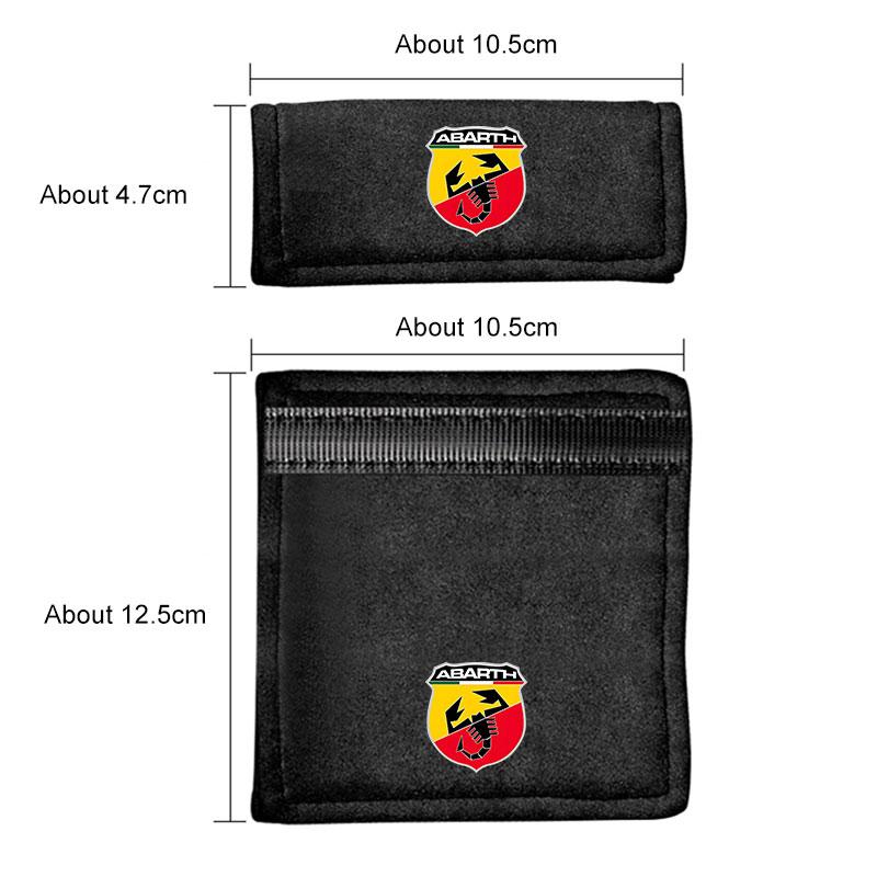 Car Handle Protection Case Suede Cover For Fiat Abarth 695 595 500 124 125 500C Series Car Roof Armrest Inner Door Pull Cover