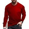 Colorful Geometry Pattern T-Shirt For Men Fashion 3D Printed T Shirts Autumn Casual Long Sleeves Loose Round Neck Tops Tees