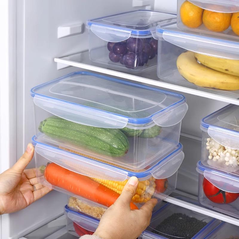Heat-Resistant Rectangular Fresh-Keeping Lunch Box - Microwave Safe Food and Fruit Storage.