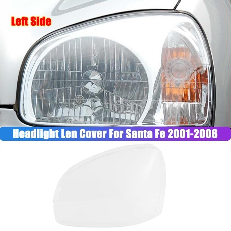 For Hyundai Santa Fe 2001 02 03 04 05 2006 Car Headlight Lens Cover Lampshade Front Auto Light Shell