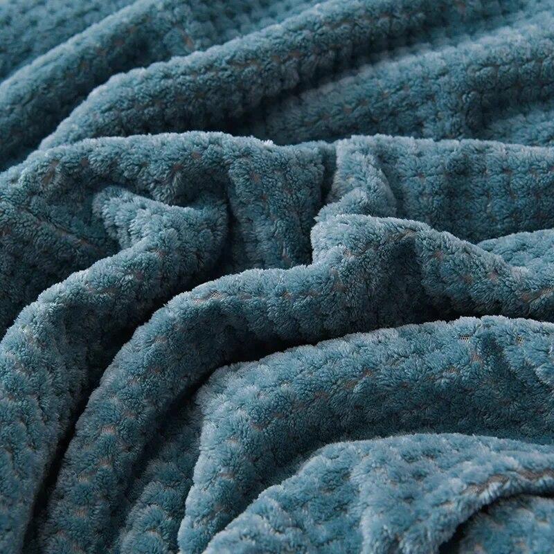 Cheap Baby Cashmere Velvet Duvet Cover for Bedroom Thicken Blue