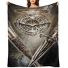 Golden Compass Knife and Glass Throw Blanket Luxury Brand Heavy Blankets Ands Furrys Blankets