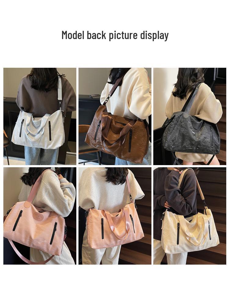 2025 Kurzstrecken-Reisetasche: Großes Fassungsvermögen Doppelreißverschluss, Modische Handtasche, Sporttasche, Vielseitiger Schulter- & Umhängetaschen-Stil