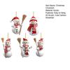 5Pcs Christmas Snowman Ornaments 2D Acrylic Snowman Pendants Cute Cartoon Snowman Decoration for Christmas Tree Mantel Backpack Car Interior
