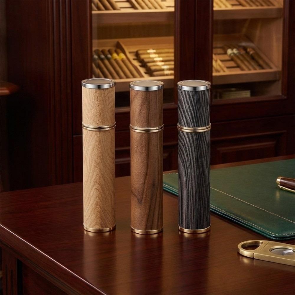 Portable 10ml Perfume Bottle Reusable Empty Atomizer Wood Grain Leather Spray Bottle  Outgoing