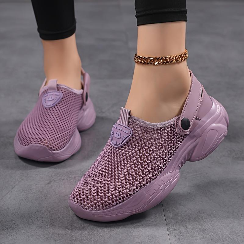 Summer Breathable Mesh Casual Shoes, Thickened Cushioning Design, Round Toe Style, Knit Upper with MD Soft Sole for Lightweight Comfort Wearable