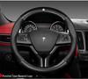 Luxury Genuine Leather Steering Wheel Cover for Ghibli, Levante, and President Models