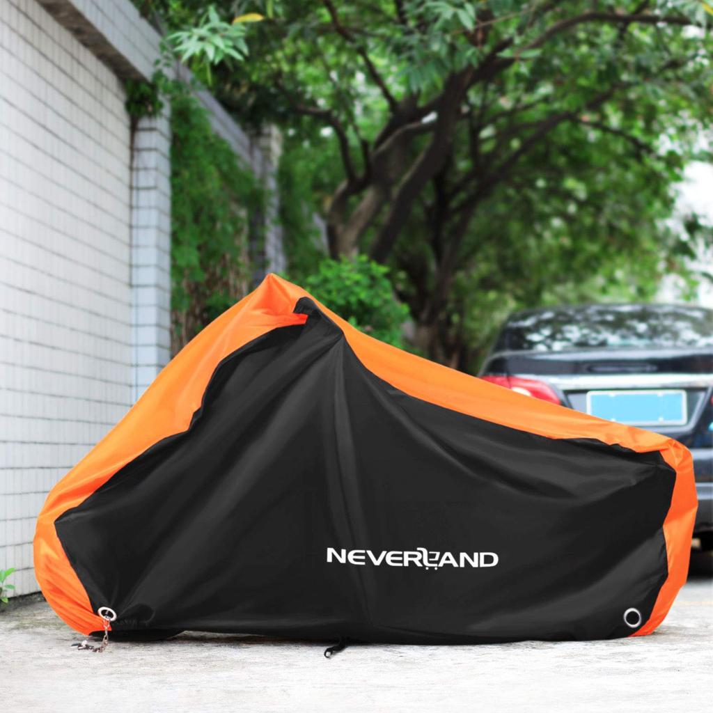 Neverland Motorcycle Cover, Body Cover, Durable, Thick, 210D Oxford Fabric, Repellent, Front and