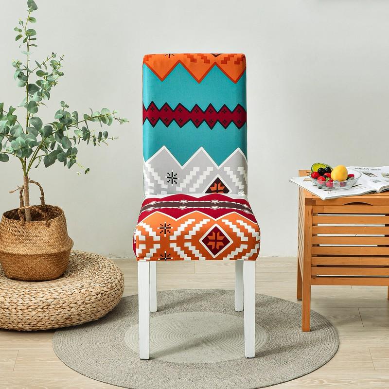 Universal Simple Chair Cover, One-Piece Elastic Dining Chair Cover, Plaid Household All-Inclusive Elastic Dust Cover