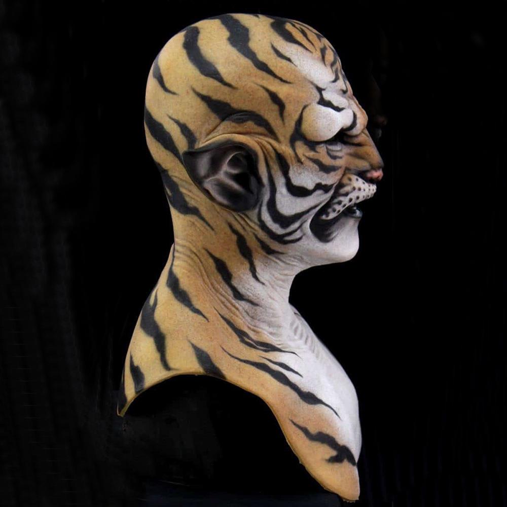 Halloween Shere Khan Tiger Latex Headgear Mask for Stage Performance