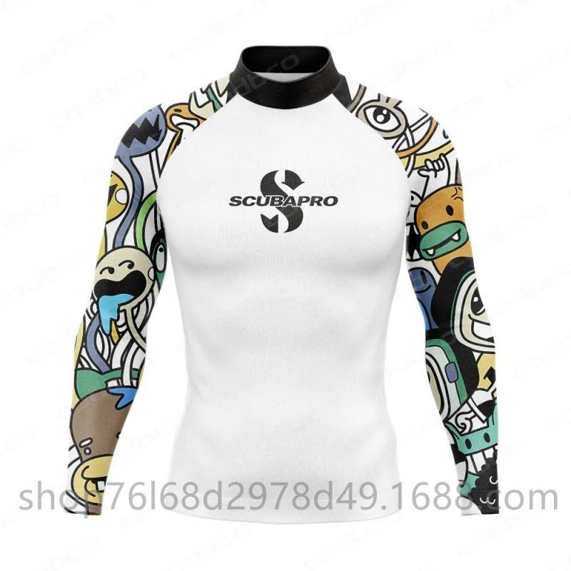 SCUBA Surfing Wear Outdoor Sunscreen Snorkeling Swimwear Long-sleeved Split Top Quick-drying Diving Suit Support