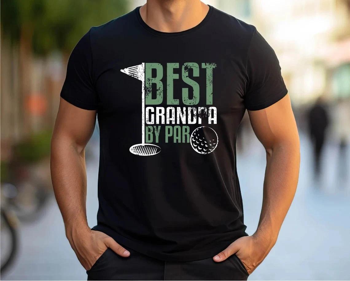 Best Grandpa By Par Golf Shirt, Funny Grandpa Gift, Golfing Grandpa Tee, Humorou XS