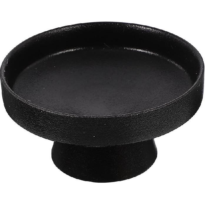 Household Ceramic Fruit Tray, Footed Fruit Dish, Simple Porcelain Cupcake Stand, Pedestal Fruit Bowl, Dried Fruit Snacks Storage Tray (Black)