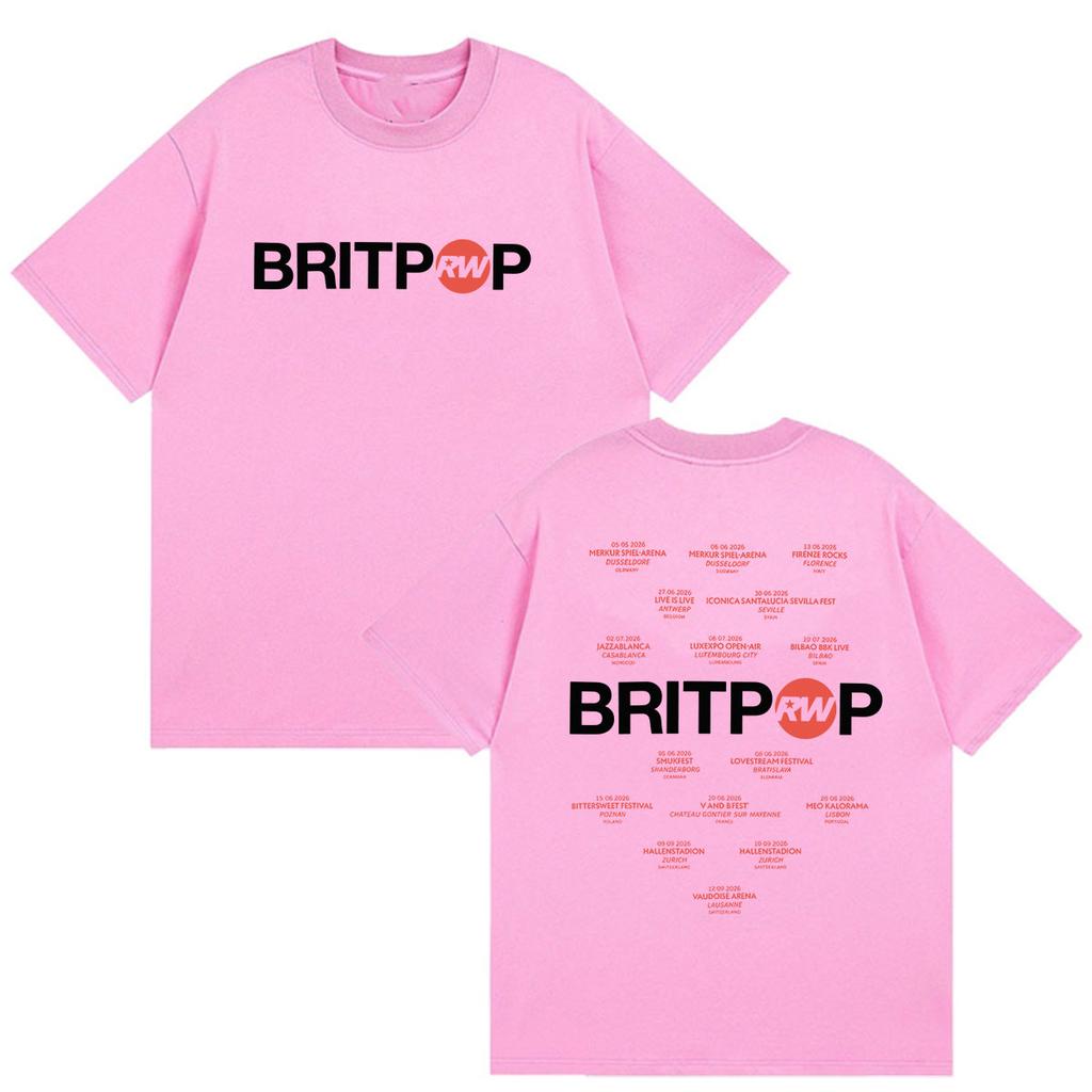 2027 Nuovo Robbie Williams BRITPOP Album Nuova Stampa T-shirt Unisex WoUnisex Hip Hop Musica Pop Manica Corta T-shirt 100% Cotone Tees Str